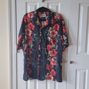 Red Hibiscus Hilo Hattie Hawaiian Original XXL